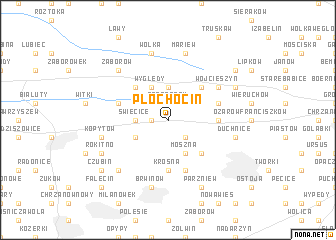 map of Płochocin