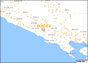 map of Pločice