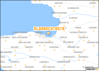 map of Plomarcʼh-Tosta