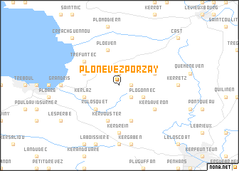 map of Plonévez-Porzay