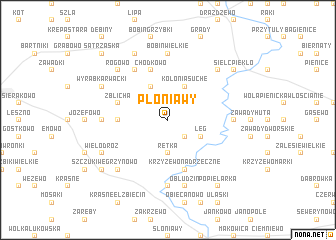map of Płoniawy