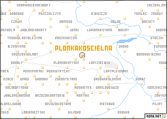 map of Płonka Kościelna