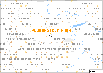 map of Płonka Strumianka