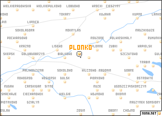 map of Płonko