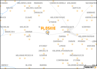 map of Płoskie