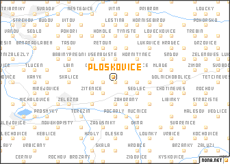 map of Ploskovice