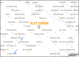 map of Plötzenhof