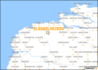 map of Ploudalmézeau