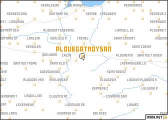 map of Plouégat-Moysan