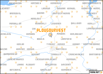 map of Plougourvest
