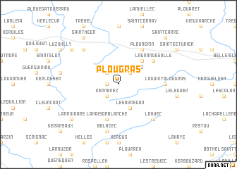 map of Plougras