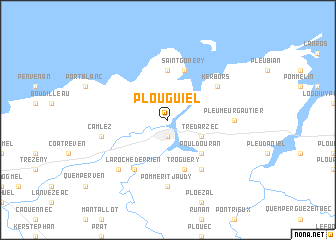 map of Plouguiel