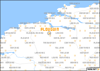 map of Plouguin