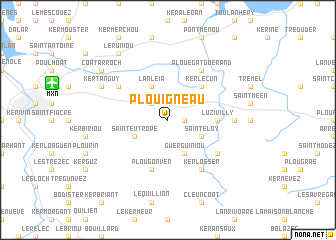 map of Plouigneau