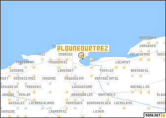 map of Plounéour-Trez