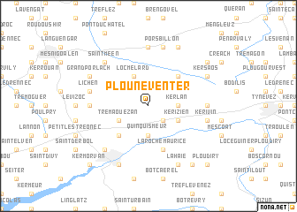 map of Plounéventer