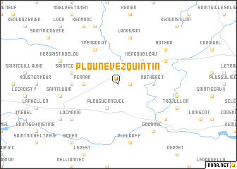 map of Plounevez-Quintin