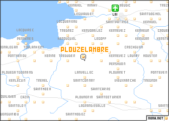 map of Plouzélambre