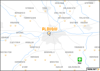 map of Plovdiv