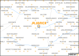 map of Płudnica