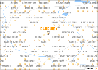 map of Pludwiny