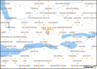 map of Płudy