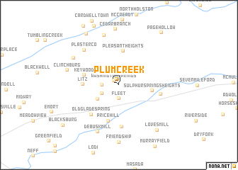 map of Plum Creek