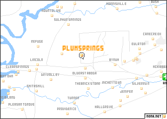 map of Plum Springs