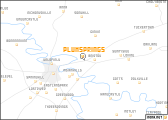 map of Plum Springs