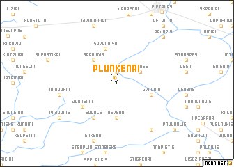 map of Plunkėnai