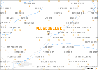 map of Plusquellec