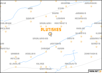 map of Plutiškės