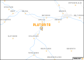 map of Plutoniţa