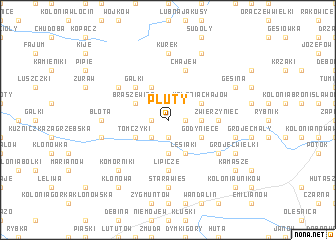 map of Pluty