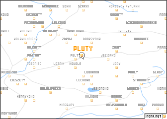 map of Pluty