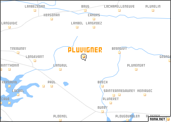 map of Pluvigner