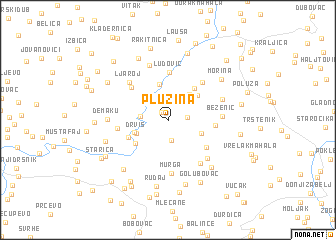 map of Plužina