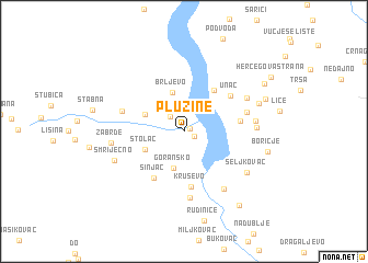 map of Plužine