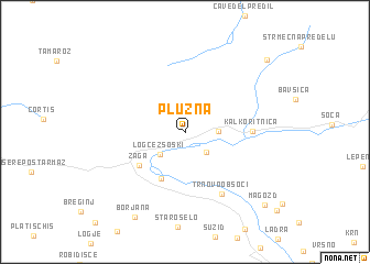 map of Plužna