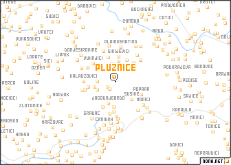 map of Plužnice