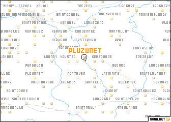 map of Pluzunet