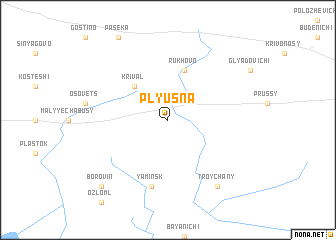 map of Plyusna