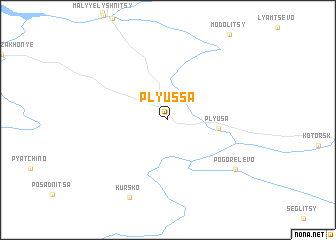 map of Plyussa