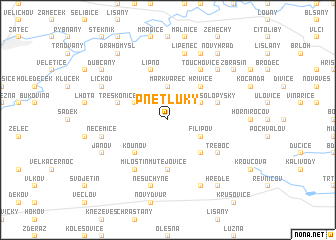 map of Pnětluky