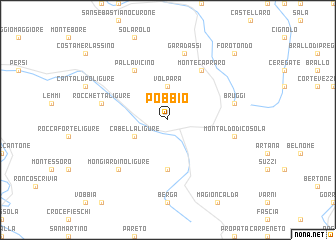 map of Pobbio