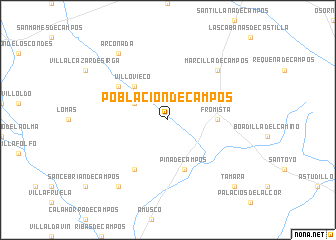 map of Población de Campos