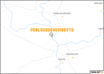map of Poblado de Heriberto