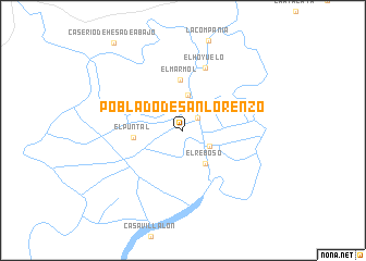 map of Poblado de San Lorenzo