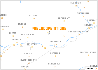 map of Poblado Veintidos
