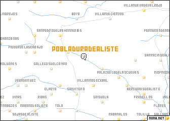 map of Pobladura de Aliste